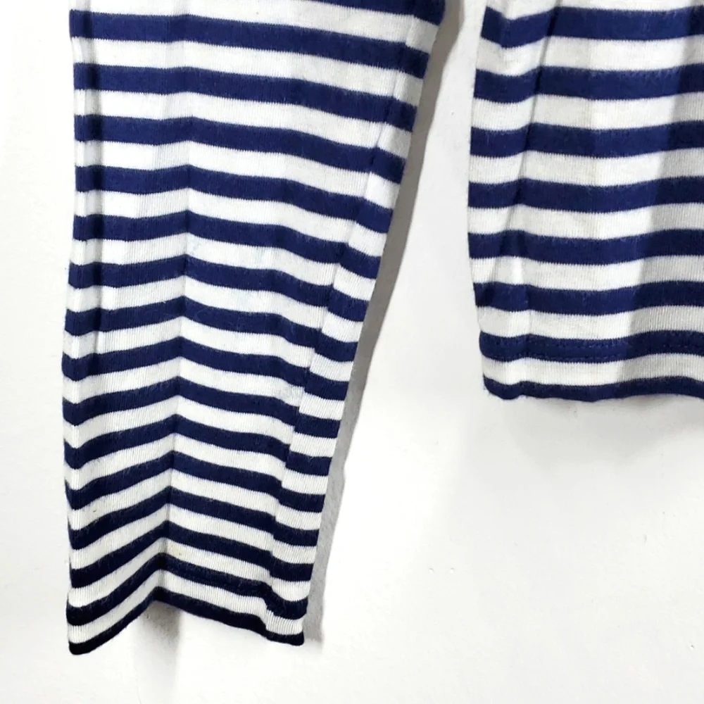 MICHAEL Michael Kors Blue White Striped Long Sleeve Shirt PM - Picture 3 of 10